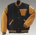 244183 Holloway Varsity Jacket with Leather Sleeves