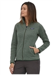 Front view Patagonia Women's Better Sweater fleece jacket with embroidered logo