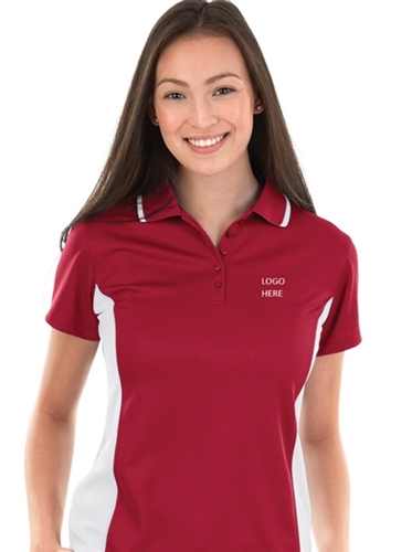 2810 Charles River Apparel Womens Color Blocked Wicking Polo