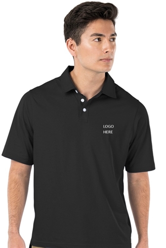 3517 Charles River Men's Greenway Stretch Cotton Polo, custom embroidered or printed, no minimum order, free logo setup