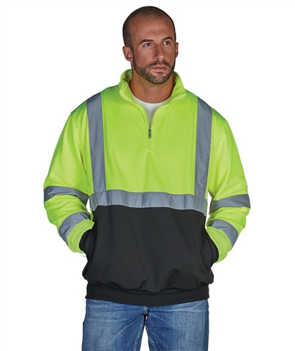 Custom Charles River 9243 Hi-Vis Quarter Zip Sweatshirt with Logo
