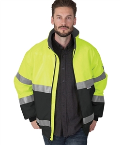 Custom Charles River 9732 Signal Hi-Vis Jacket with Logo