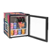 Custom logo mini fridge with company logo on glass door
