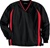 Sport-Tek Tipped V-Neck Raglan Wind Shirt Black White â€“ Custom Logo Wind Shirt