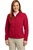 Port Authority L217 Ladies Fleece Jacket in charcoal with a custom embroidered company logo on the left chest.