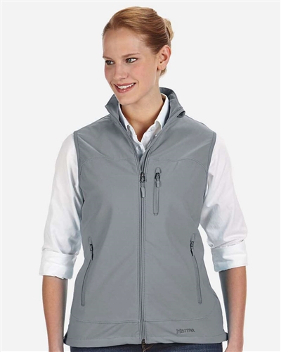 Custom Marmot Women's Tempo Softshell Vest M16080 with Logo