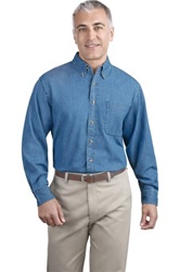 SP10 Port & Company  Long Sleeve Value Denim Shirt