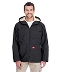 Dickies Mens Sanded Duck Sherpa-Lined Hooded Jacket